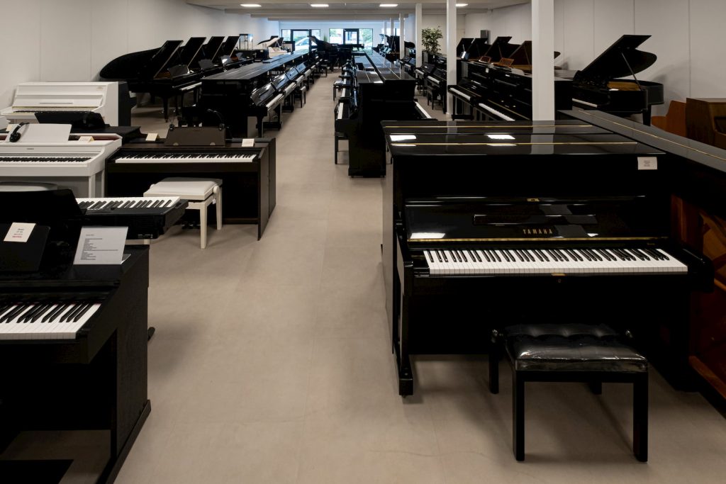 Grosveld piano en vleugels showroom foto